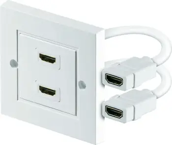 Prizë murale Goobay 51723, 2x HDMI, e bardhë
