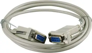 Kabllo seriale Wentronic Goobay D-SUB Null Modem, 2 m, 9-pin mashkull mashkull, gri