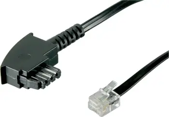 Kabllo telefoni Wentronic Goobay 68535, TAE F në RJ11 6P4C, 3 m, e zezë