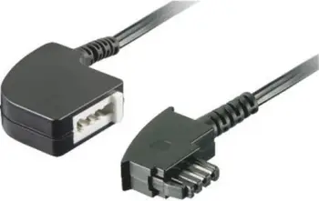 Kabllo zgjatuese telefonike Goobay Wentronic, 10 m, TAE F mashkull në TAE F femër, e zezë