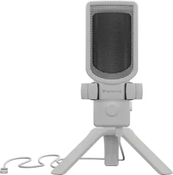 Mikrofon gaming Genesis Radium 250, USB, me tripod, i bardhë