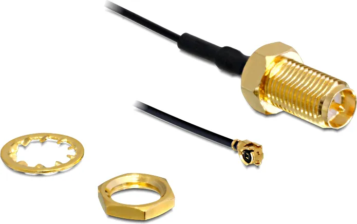 Kabllo lidhëse DeLock I-PEX - RP-SMA, 0.2m - 1
