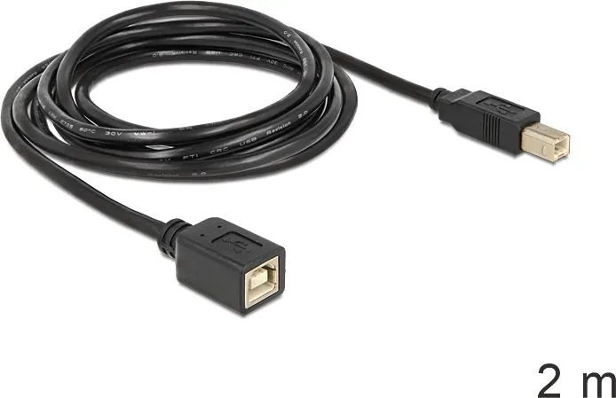 Kabllo USB DeLOCK USB 2.0 B në USB 2.0 B, 2m, i zi - 1