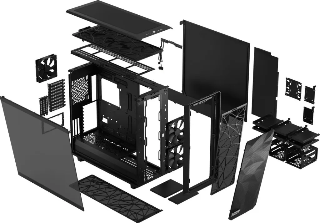 Kasë Fractal Design Meshify 2 XL TG (FD-C-MES2X-02), e zezë - 12