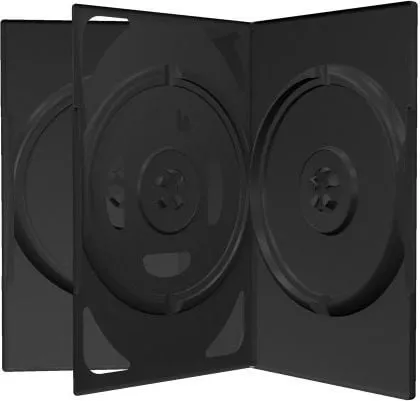 Kuti optike MediaRange BOX15, për 3 disqe DVD, e zezë - 1
