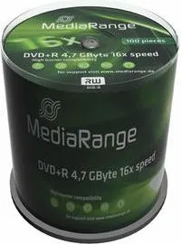 DVD MediaRange DVD+R, 4.7 GB, 16x, 100 copë - 1