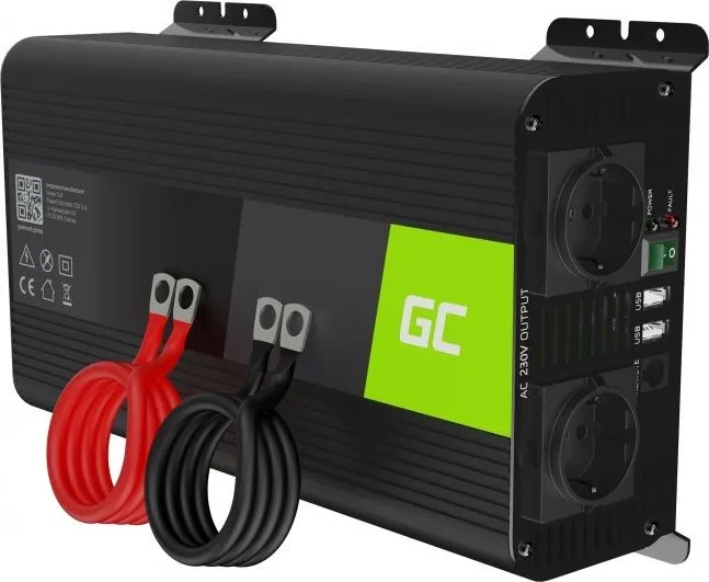 Konvertues Green Cell PRO (INV09), 12V në 230V 1000W/2000W, sinusoidal - 1