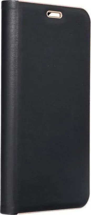 Mbrojtëse librë Luna Book Gold për iPhone 13, me kapak, e zezë