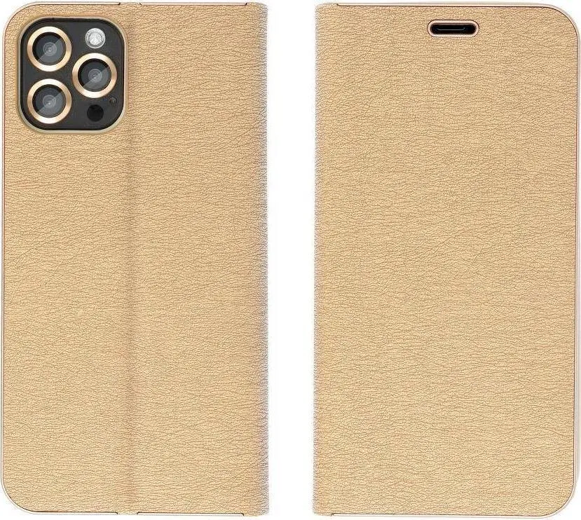 Këllëf libri Luna për Samsung Galaxy A13 5G A04s, me magnet, gold - 4