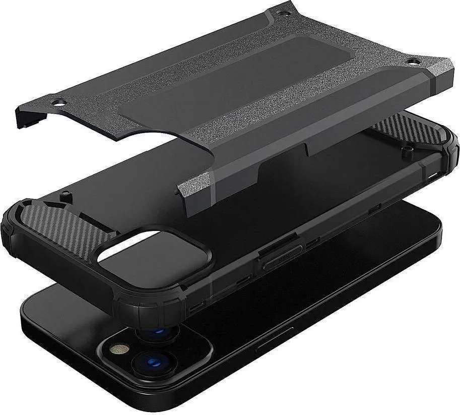 Këllëf telefoni Forcell Armor për iPhone 13 Mini, mbrojtje hibride, i zi - 4