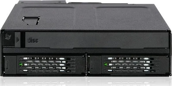 Kasetë disku ICY DOCK ToughArmor MB602SPO-B, bay 5.25", 2x 2.5", e zezë - 1