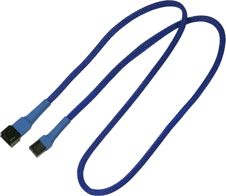 Kabllo zgjatuese ventilatori Nanoxia 3-pin, 60cm, blu - 1