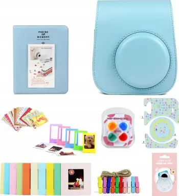Set aksesorësh LoveInstant për Fujifilm Instax Mini 11, 8 në 1, me album, blu