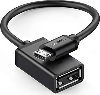 Adapter USB Ugreen 10396, microUSB në USB, OTG, i zi