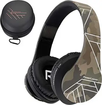 Kufje pa tela PowerLocus Over Ear, Bluetooth, Micro SD FM Radio, të zeza