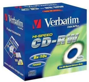 Disk CD-RW Verbatim, 700MB, 12x, paketë 10 copë - 1