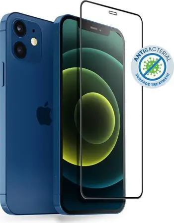 Xham mbrojtës Crong Anti-Bacterial 3D Armour Glass, për iPhone 12 Mini, 9H, transparent