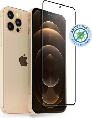 Xham mbrojtës Crong 3D Armour Glass, antibakterial 9H, për iPhone 12 Pro Max, i tejdukshëm