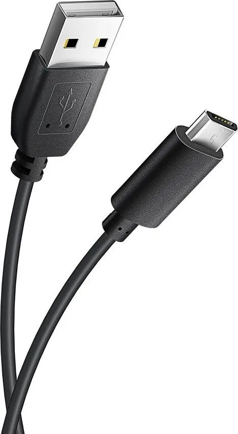 Kabllo USB Partner Tele.com USB A në microUSB, 1.2m, e zezë - 2