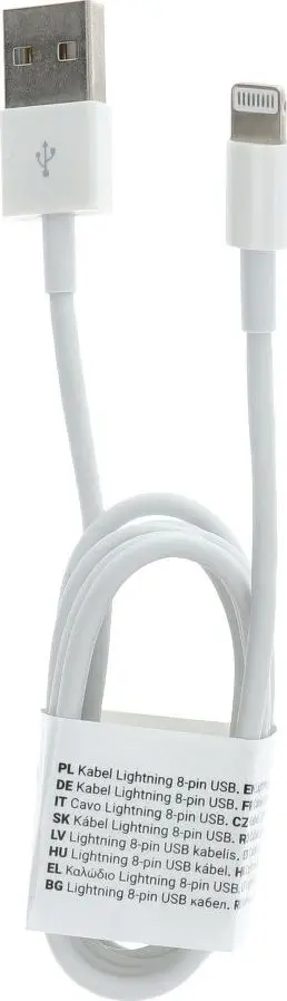Kabllo USB Partner Tele.com USB A në Lightning, 1 m, e bardhë