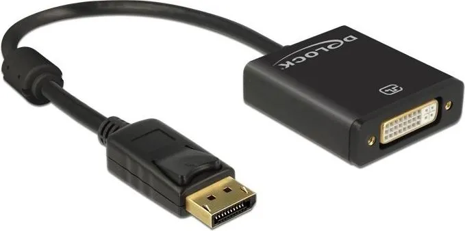 Përshtatës DeLock DisplayPort - DVI (62601), i zi - 1