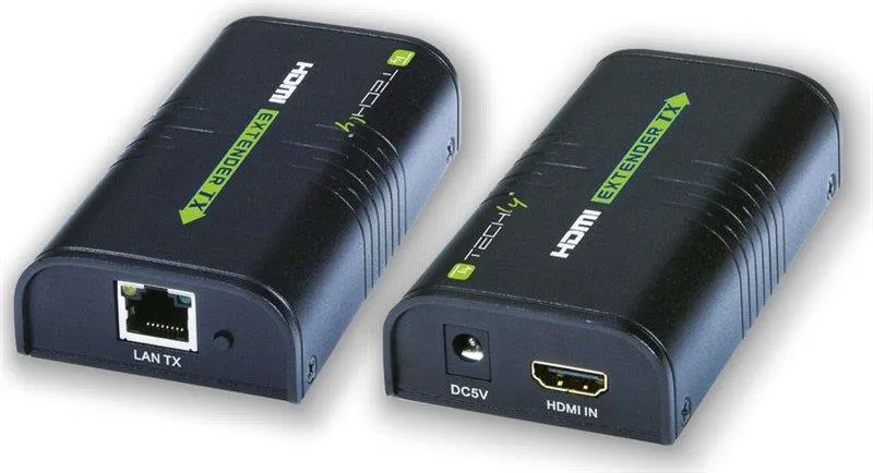 Përforcues HDMI Techly 306004, splitter mbi IP, deri 120m, i zi - 1