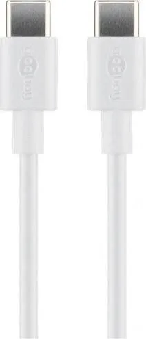 Kabllo karikimi dhe sinkronizimi USB C në USB C, 0.5 m, e bardhë - 1