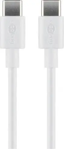 Kabllo karikimi dhe sinkronizimi USB C në USB C, 0.5 m, e bardhë