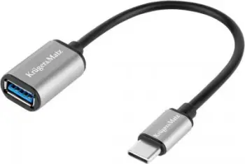 Adapter USB OTG Kruger&amp;Matz KM1366, USB 3.0 në USB C, i zi