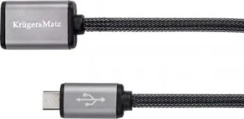 Kabllo USB Kruger&amp;Matz KM0332, USB A në microUSB, 1 m, i zi