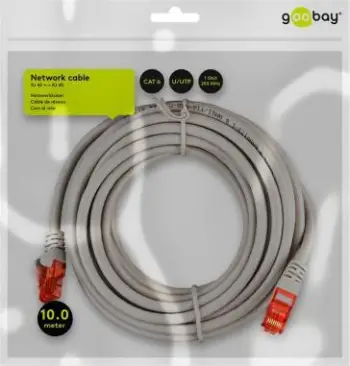 Kabllo rrjeti Goobay CAT 6 U UTP CCA, 8P8C RJ45, gri
