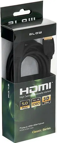 Kabllo HDMI Blow Angled, 5m, Full HD, me Ethernet