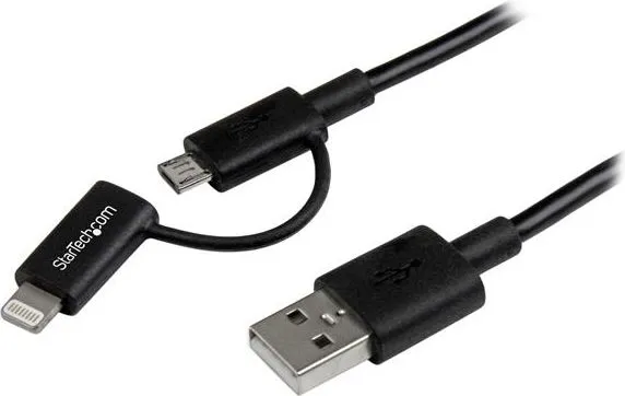 Kabllo ZOOLEK LTUB1MBK, USB - micro USB, Lightning, 1m, i zi, - 1
