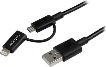 Kabllo ZOOLEK LTUB1MBK, USB - micro USB, Lightning, 1m, i zi,