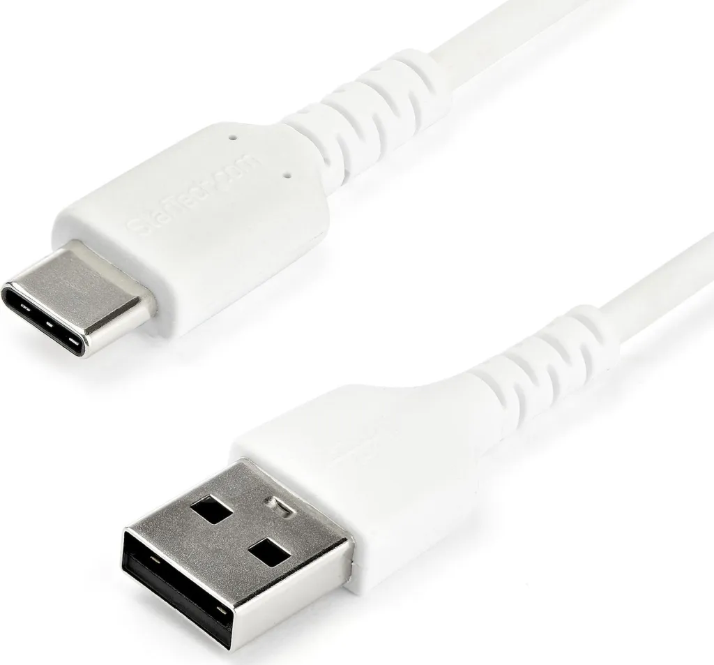 Kabllo karikues USB StarTech.com 2m, USB A në USB C, USB 2.0, e bardhë - 1