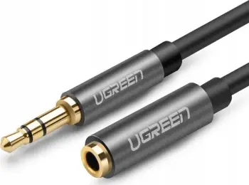 Kabllo audio Ugreen 10594, Jack 3.5mm në 3.5mm, 2m, argjendtë