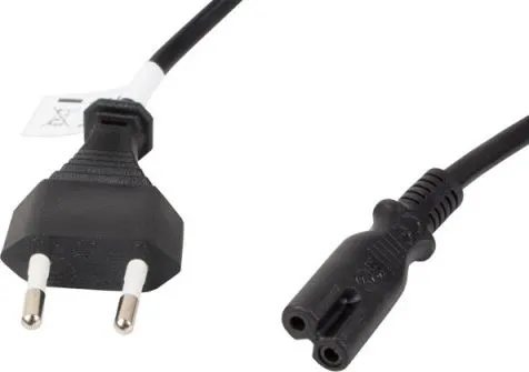 Kabllo rryme Lanberg CEE 7/16 në C7, 3m, i zi - 1