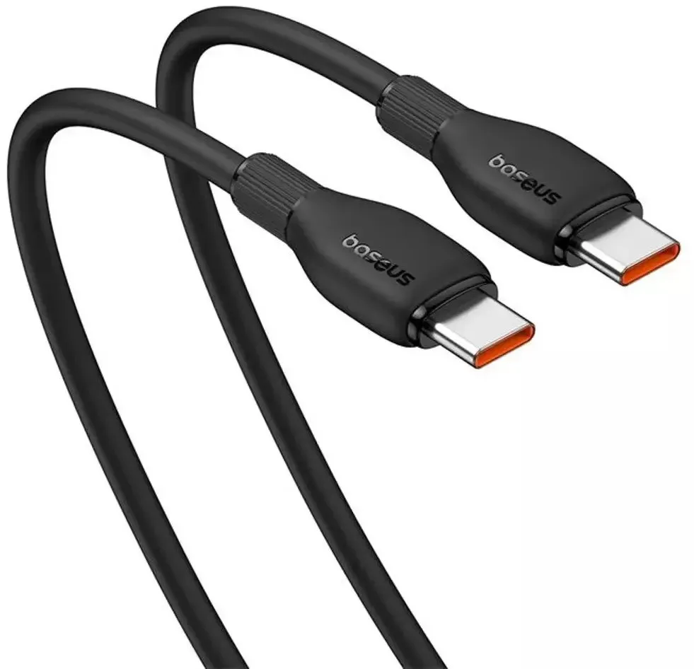 Kabllo karikimi Baseus Pudding Series, USB Type C në USB Type C 100W, 1.2m, e zezë - 2