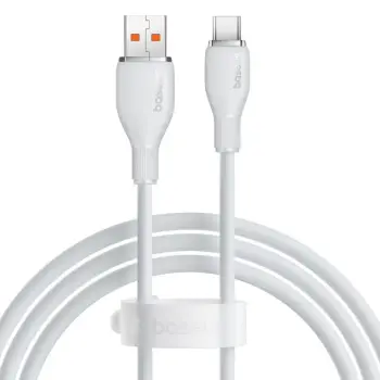 Kabllo karikimi Baseus Pudding Series, 100W, USB në Type C, 1.2m, e bardhë