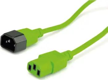 Kabllo rryme ROLINE IEC C14 në C13, 0.8m, jeshile