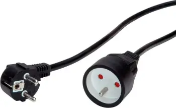 Kabllo zgjatese Value 19.99.1170, 3 m, CEE 7/7 në CEE 7/5, e zezë