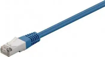 Kabllo rrjeti Wentronic Goobay, RJ45 në RJ45, 1m, CAT 5e, F UTP, blu