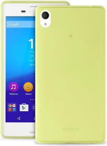 Kapotë telefoni Puro Ultra Slim 0.3 për Sony Xperia M4 Aqua, silikon, me folje mbrojtëse, jeshile