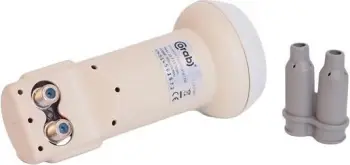 Konverter satelitor CORAB C120TWN, Twin, dalje F-type, gri