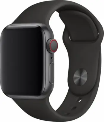 Rrip për smartwatch Black Deluxe Series Sport, gome, i zi