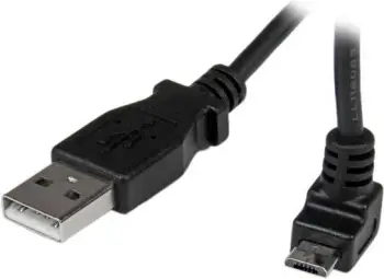 Kabllo Micro USB StarTech USBAUB2MU, 2m, USB A në Micro USB B kënd lart, i zi