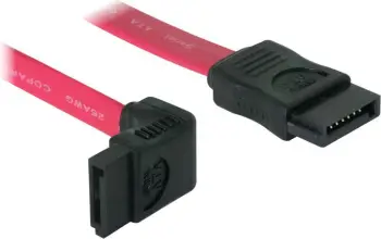 Kabllo Delock SATA në SATA, 0.3 m, e kuqe