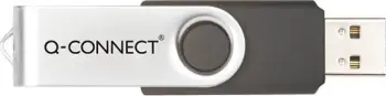 USB memorje Q-CONNECT, 4GB, USB 2.0, argjendtë e zezë