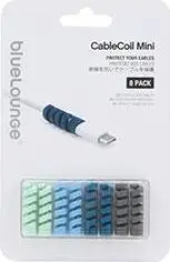 Organizer kabllosh BlueLounge Cable Spiral BLUCCOM OMBLU, set 8 copë, ngjyra të ndryshme