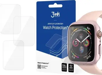 Foli mbrojtëse 3MK x3 Protection për Apple Watch 6 44mm, set 3 copë, transparente